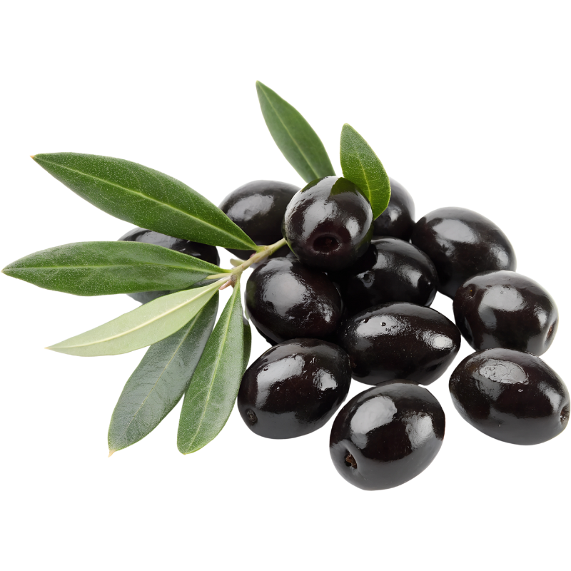 Natural black olives